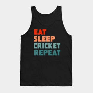 Eat Sleep Cricket Repeat Tank Top